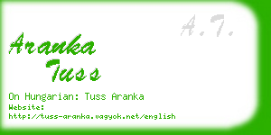 aranka tuss business card